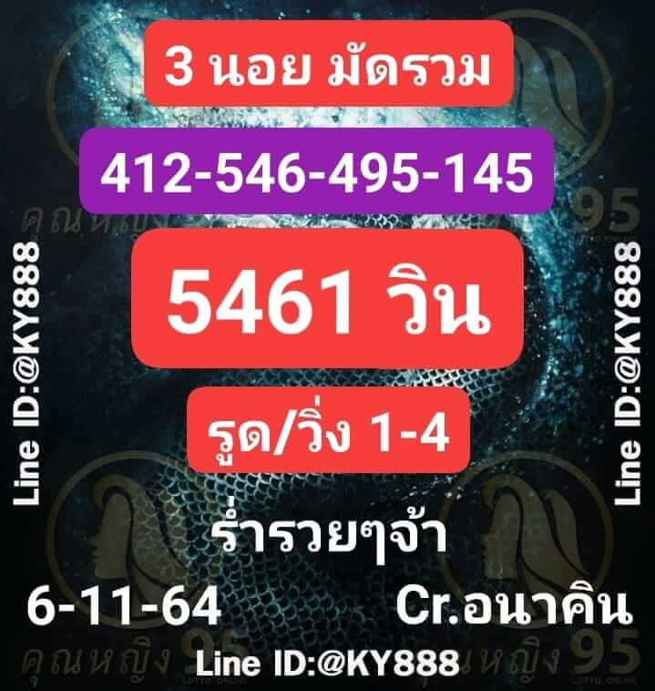 หวยฮานอย 6-11-64 ชุด 12