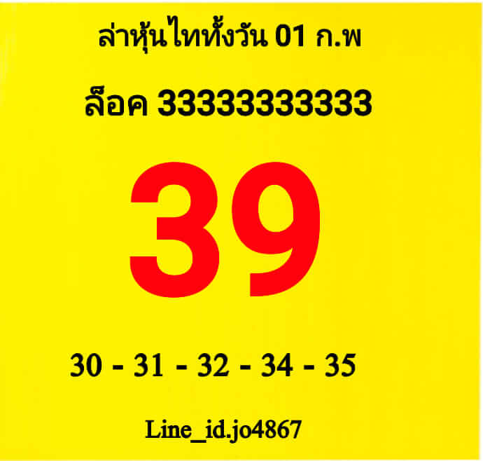 หวยหุ้นวันนี้ 1-2-65 ชุดที่3