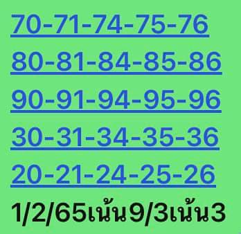 หวยหุ้นวันนี้ 1-2-65 ชุดที่5