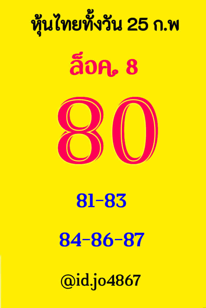 หวยหุ้นวันนี้ 25-2-65 ชุดที่ (1)