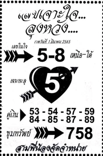 เลขเจาะใจลุงหวัง 1-3-65