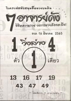 หวย7อาจารย์ดัง-16-3-65