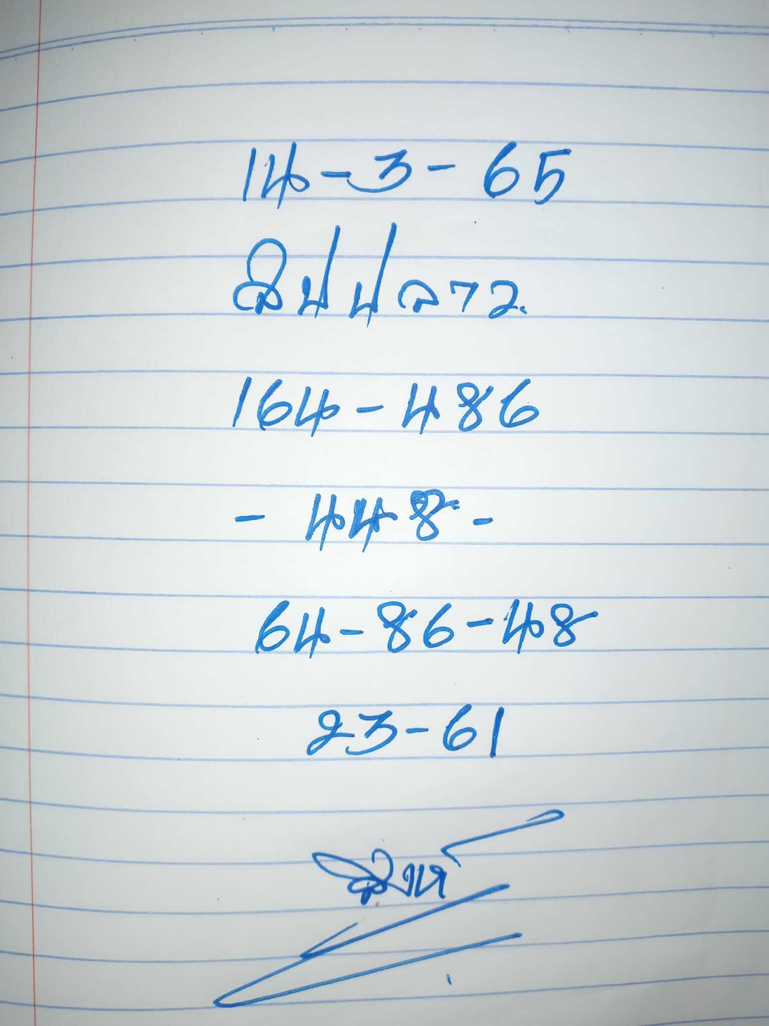 หวยลาววันนี้ 14-3-65 ชุดที่ (3)