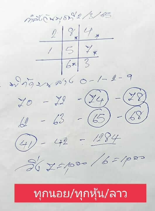 หวยลาววันนี้ 2-3-65 ชุดที่ (10)