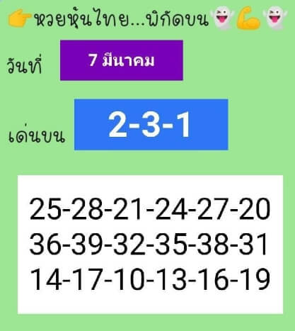 หวยหุ้นวันนี้ 7-3-65 ชุด (1)