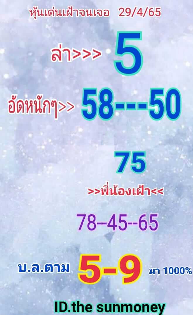 หวยหุ้นวันนี้ 29-4-65 ชุด (2)