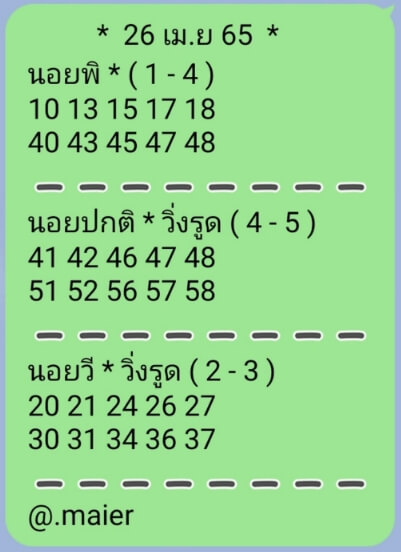 หวยฮานอยวันนี้ 26-4-65 ชุดที่ (3)