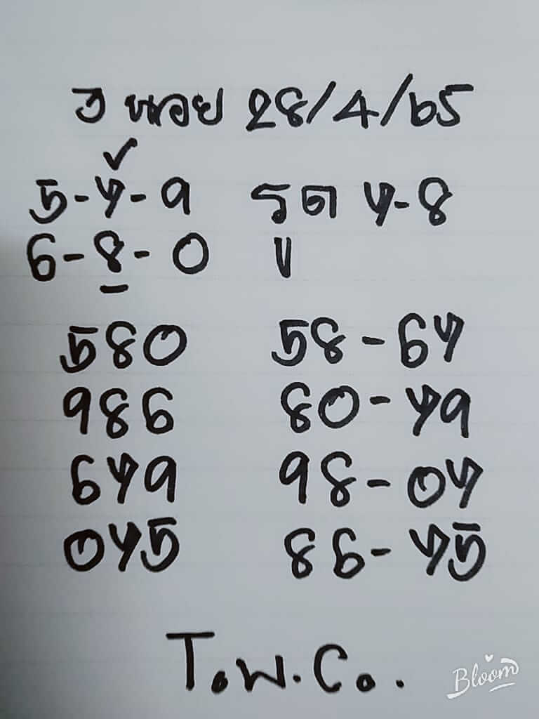 หวยฮานอยวันนี้ 28-4-65 ชุดที่ (8)