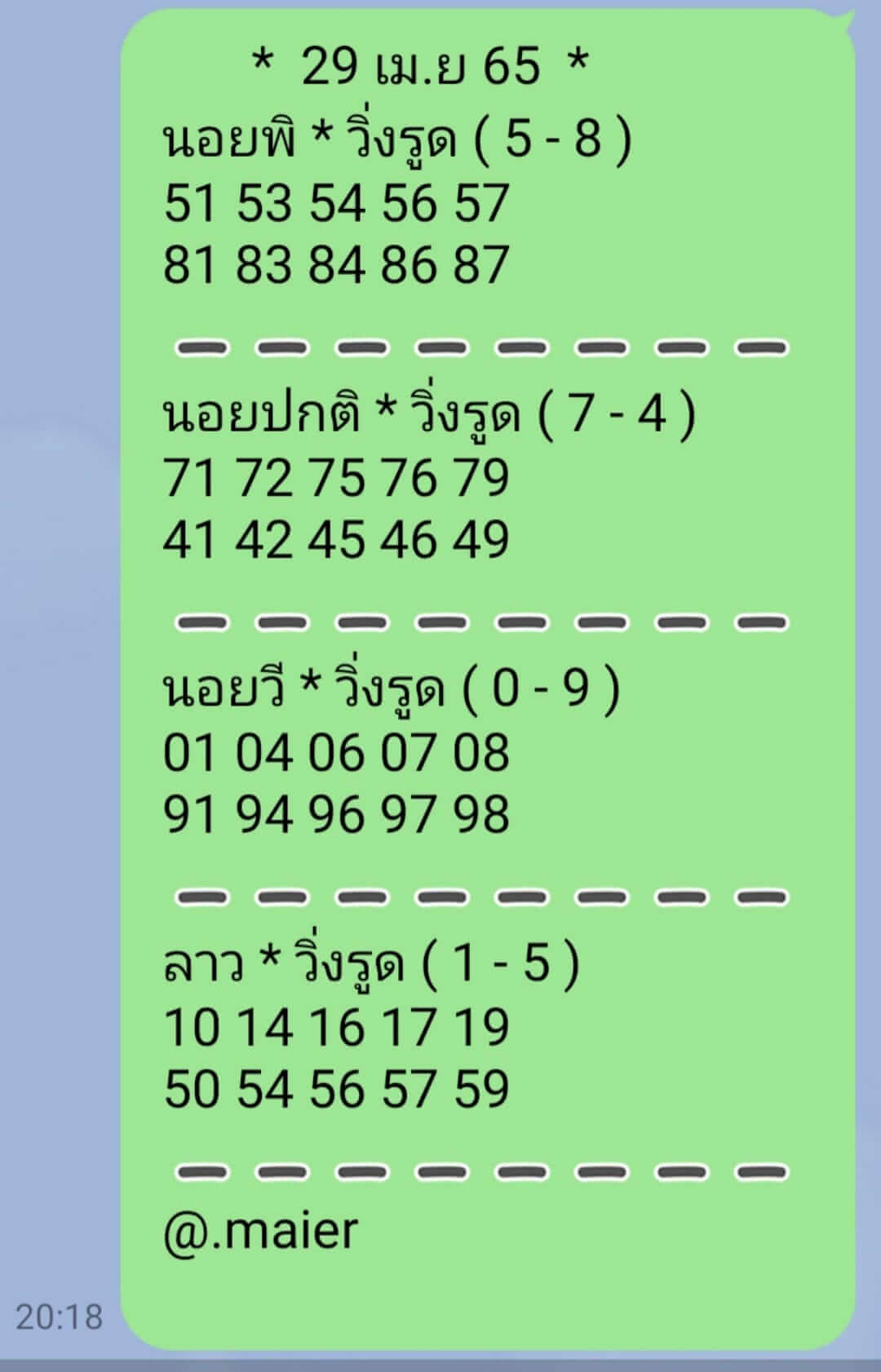 หวยฮานอยวันนี้ 29-4-65 ชุดที่ (3)