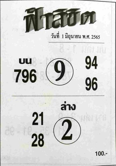 หวยฟ้าลิขิต-1-6-65