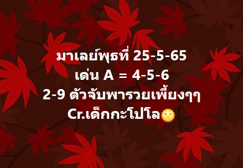 หวยมาเลย์วันนี้ 25-5-65 ชุดที่ (4)