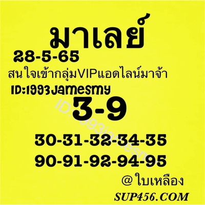 หวยมาเลย์วันนี้ 28-5-65 ชุดที่ (1)