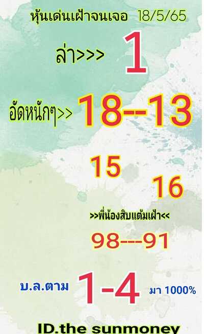 หวยหุ้นวันนี้ 18-5-65 ชุด (6)