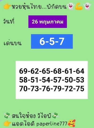 หวยหุ้นวันนี้ 26-5-65 ชุด (10)