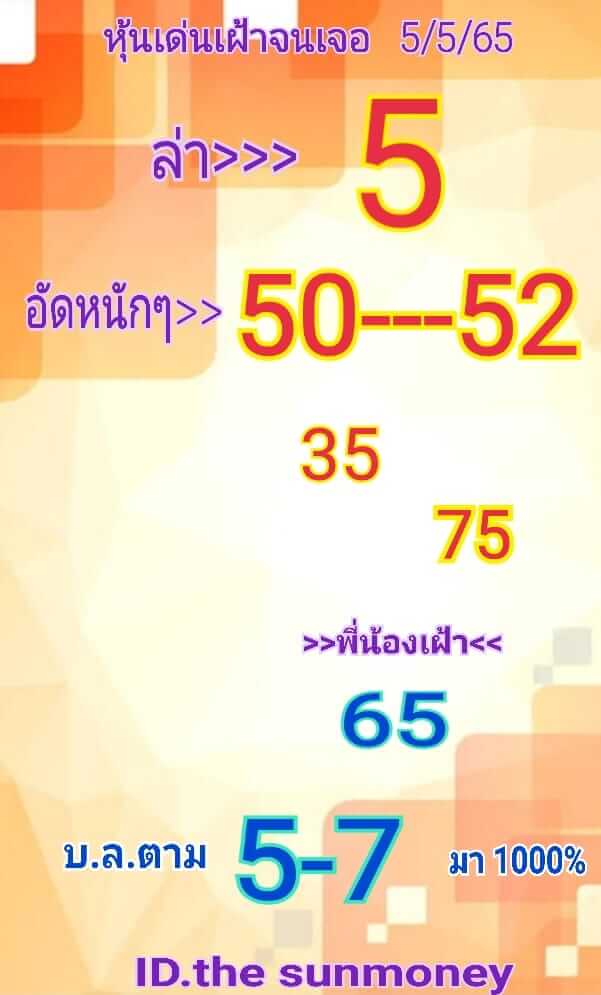 หวยหุ้นวันนี้ 5-5-65ชุด (8)