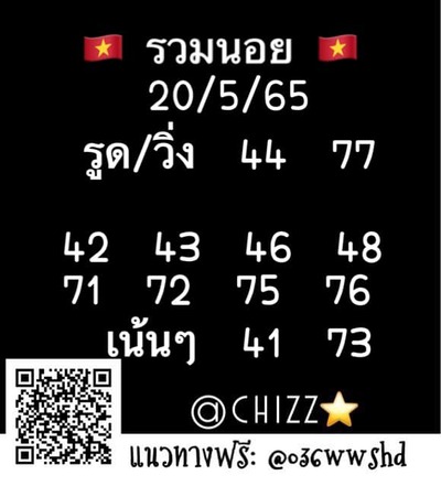 หวยฮานอยวันนี้ 20-5-65 ชุดที่ (7)