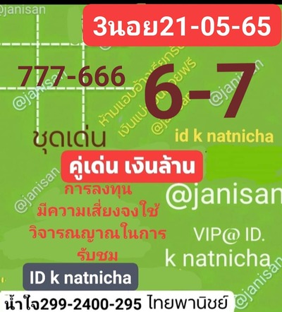 หวยฮานอยวันนี้ 21-5-65 ชุดที่ (3)