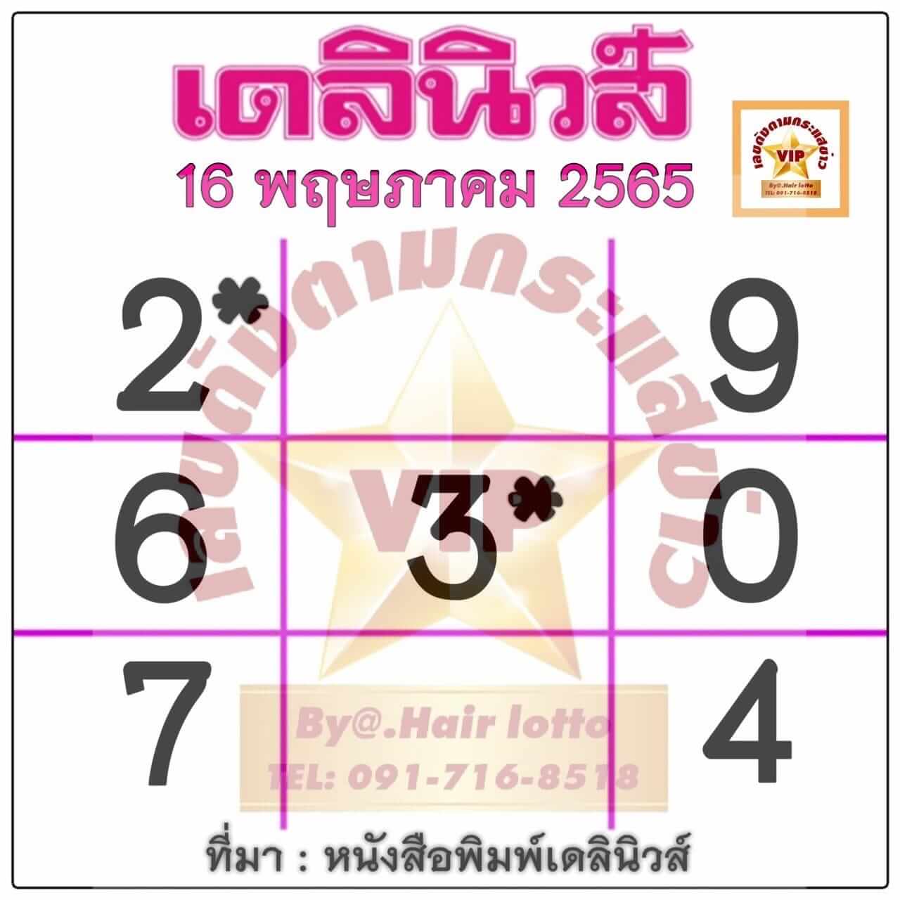 หวยเดลินิวส์16-5-65