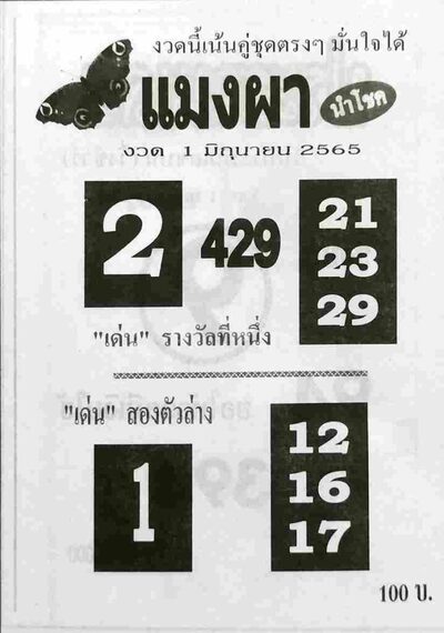 หวยแมงผา-1-6-65