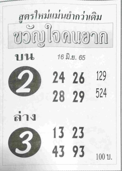 หวยขวัญใจคนยาก-16-6-65