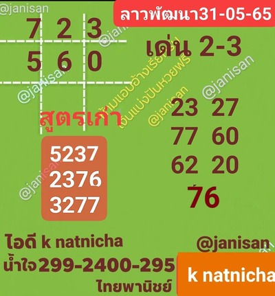 หวยลาววันนี้ 1-6-65 ชุดที่ (4)