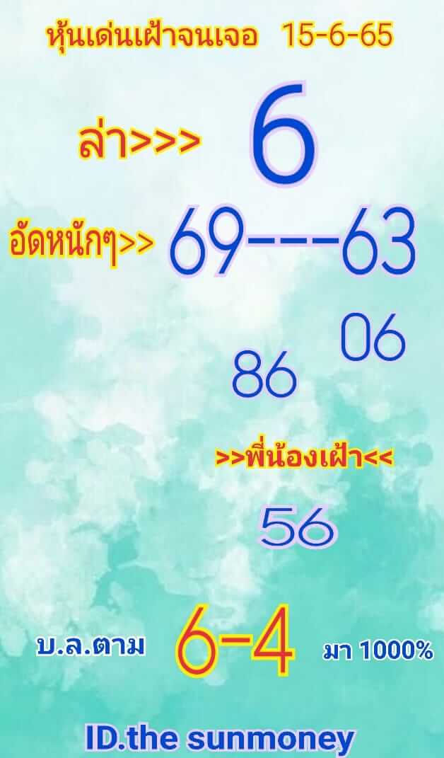 หวยหุ้นวันนี้ 15-6-65 ชุด (2)