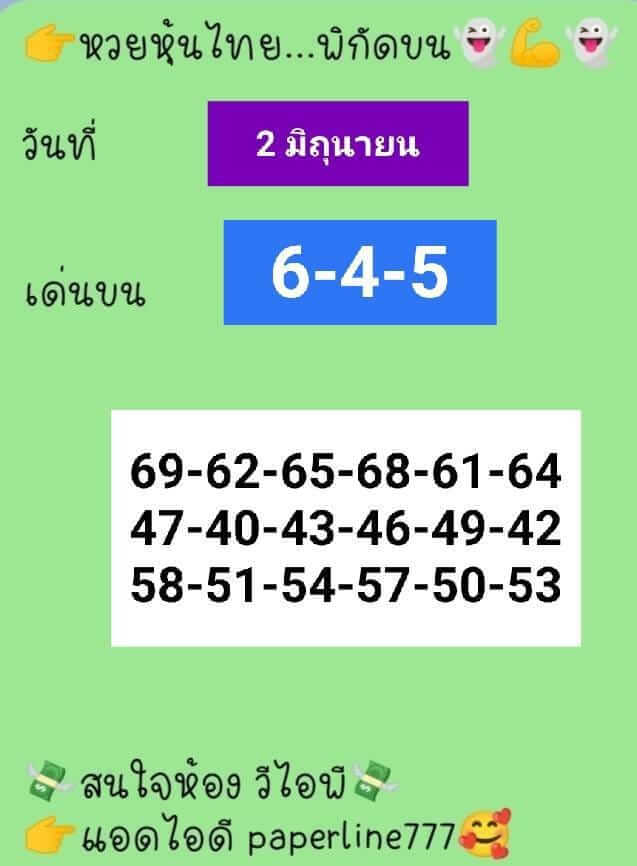 หวยหุ้นวันนี้ 2-6-65 ชุด (5)