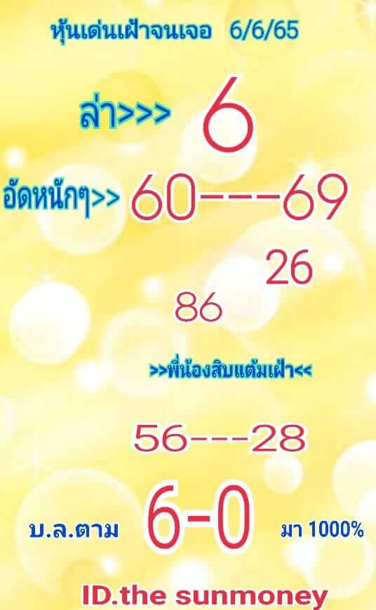 หวยหุ้นวันนี้ 6-6-65 ชุด (4)