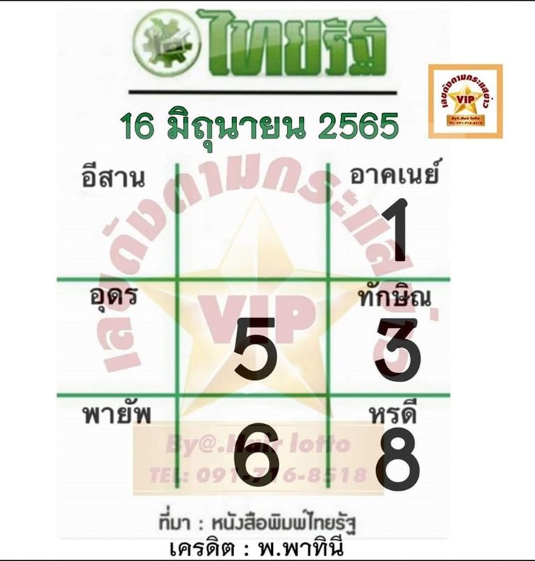 หวยไทยรัฐ-16-6-65