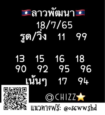 หวยลาววันนี้ 18-7-65 ชุดที่ (3)