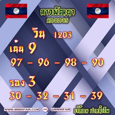 หวยลาววันนี้ 27-7-65 ชุดที่ (6)