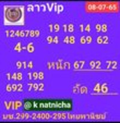 หวยลาววันนี้ 8-7-65 ชุดที่ (8)