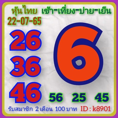 หวยหุ้นวันนี้ 22-7-65 ชุด (3)