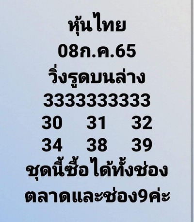 หวยหุ้นวันนี้ 8-7-65 ชุด (5)