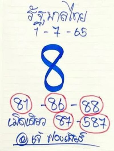 หวยเจ้ฟองเบียร์-1-7-65