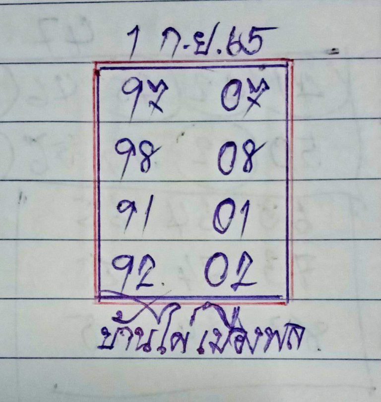 หวยบ้านไผ่เมืองพล1-9-65