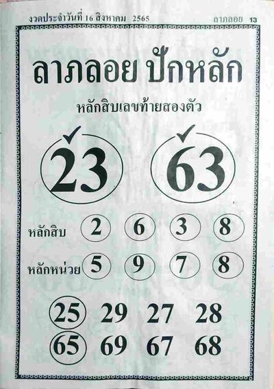 หวยลาภลอยปักหลัก-16-8-65