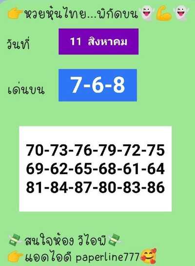 หวยหุ้นวันนี้ 11-8-65 ชุด (8)