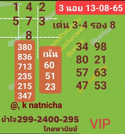 หวยฮานอยวันนี้ 13-8-65 ชุด (5)