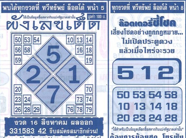 หวยผังเลขเด็ด-16-9-65