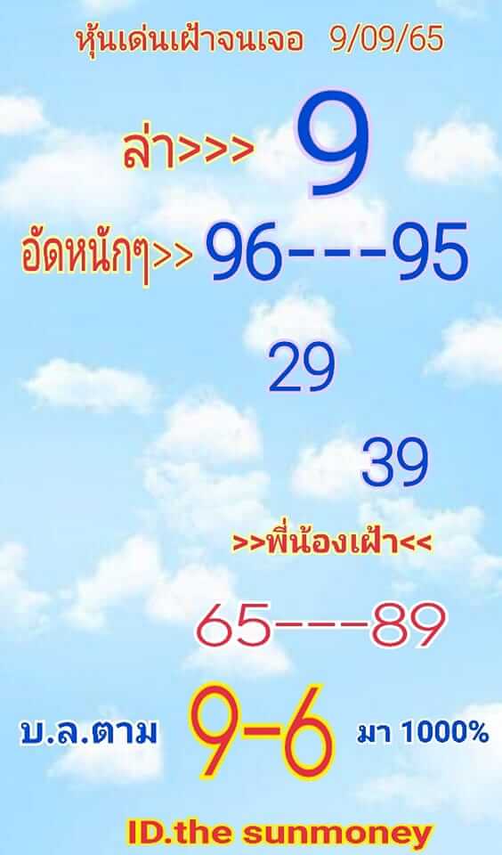 หวยหุ้นวันนี้ 9-9-65 ชุด (9)