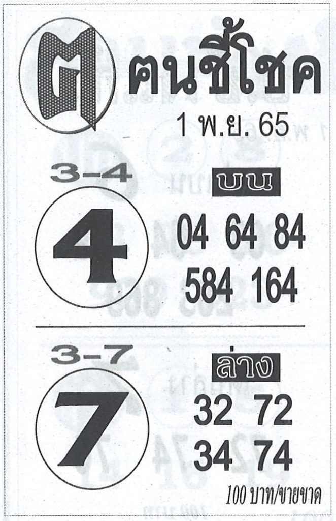 หวยคนชี้โชค-1-11-65