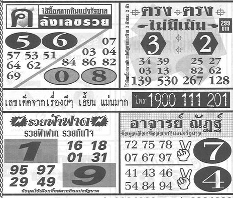 หวยรวยฟ้าฟาด 16-10-65