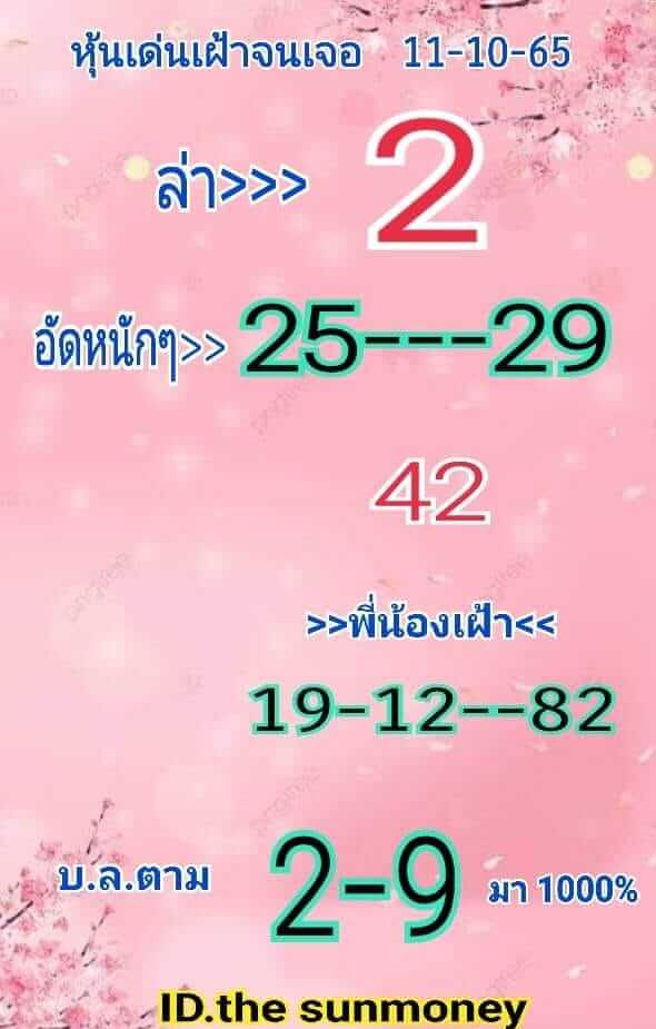 หวยหุ้นวันนี้ 11-10-65 ชุด (1)