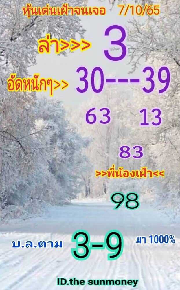 หวยหุ้นวันนี้ 7-10-65 ชุด (2)