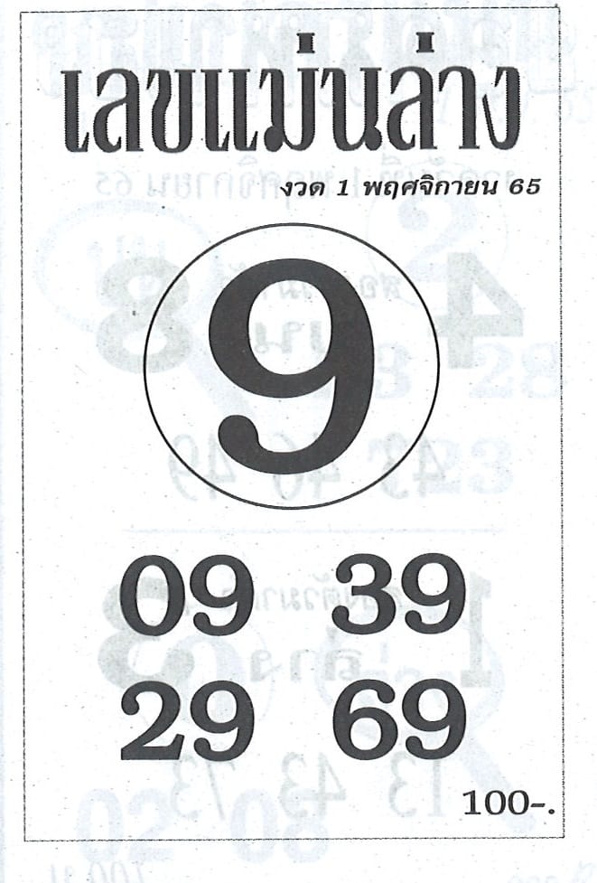 เลขแม่นล่าง 1-11-65