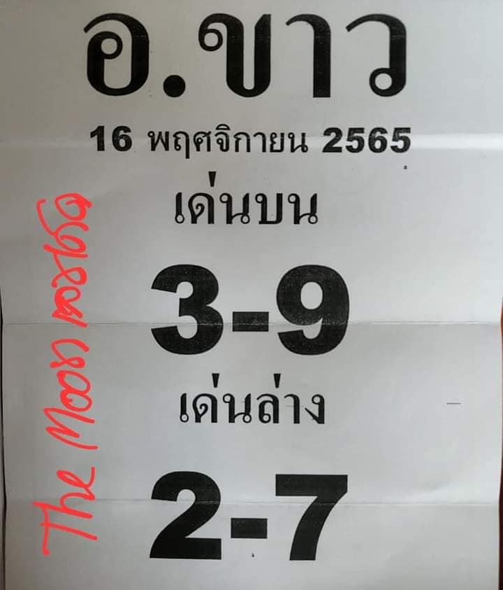 หวยอ.ขาว 16-11-65