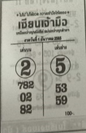 หวยเซียนเจ้ามือ-1-12-65