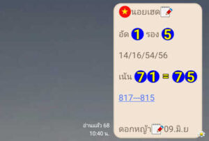 หวยฮานอยวันนี้ 9/6/66 ชุดที่ 4