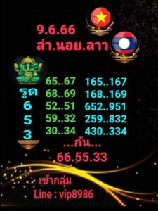 หวยฮานอยวันนี้ 9/6/66 ชุดที่ 8